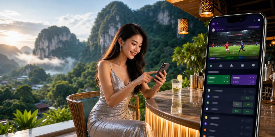 Pengguna Malaysia mengakses platform d20n melalui telefon pintar di Ipoh