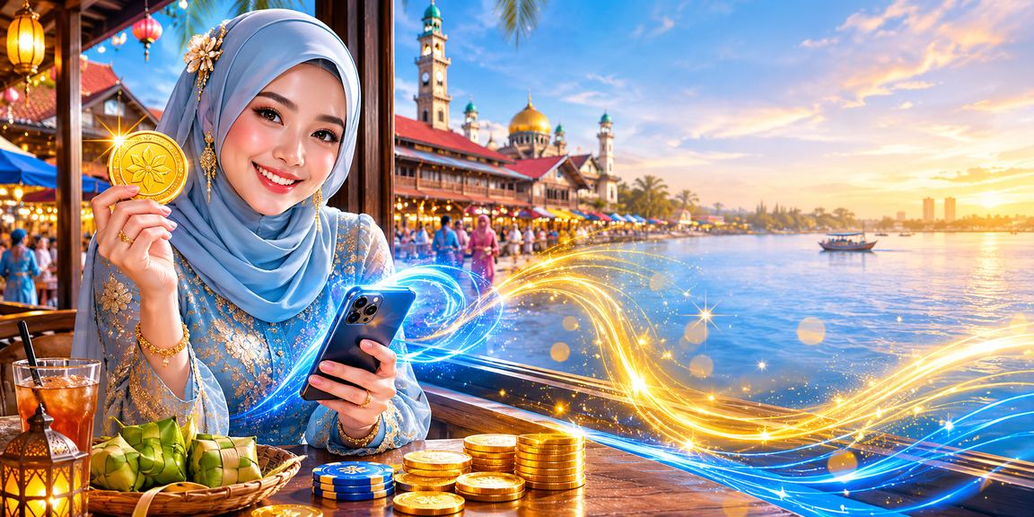 Pemain melakukan deposit sempena Hari Raya di Kota Bharu Kelantan