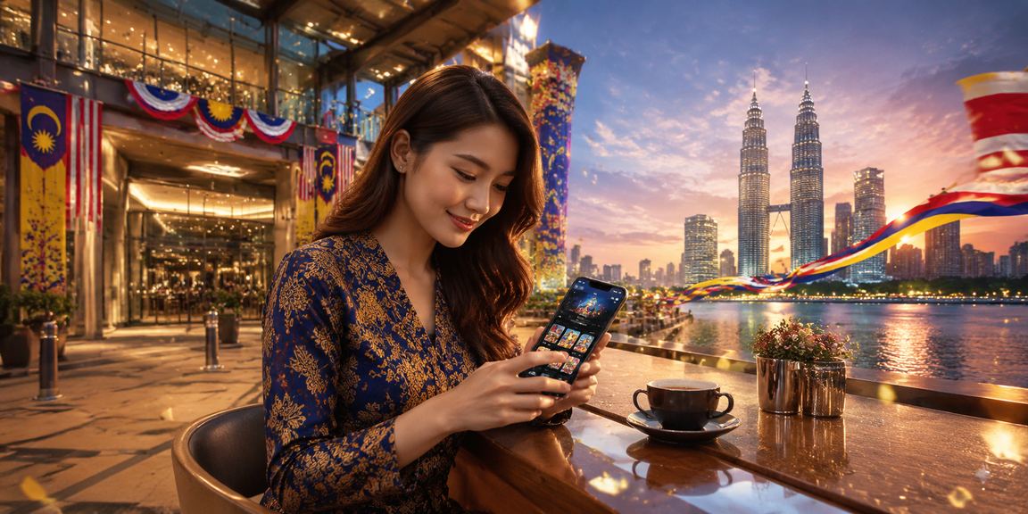 Pengguna mengakses platform e-sukan mudah alih di Kuala Lumpur